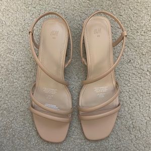 Brand new- H&M nude strap sandals with 2inch heel